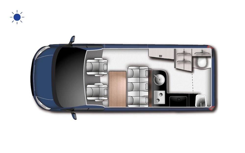 Floorplan of the Ford Nugget Plus