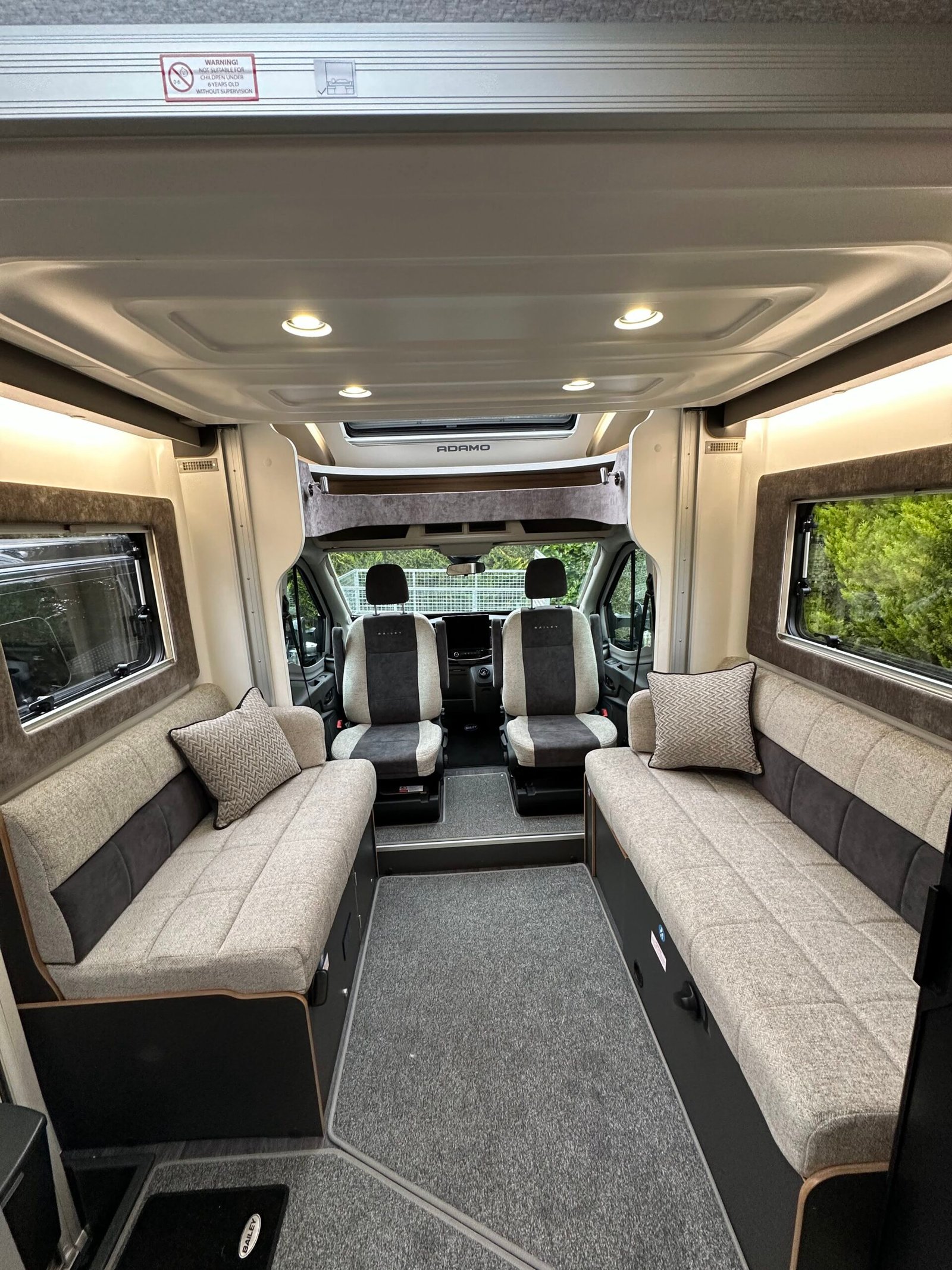 The dinette looking forward to the cab